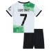 Liverpool Luis Diaz #7 Barnkläder Borta matchtröja till baby 2023-24 Kortärmad (+ Korta byxor) Billigt